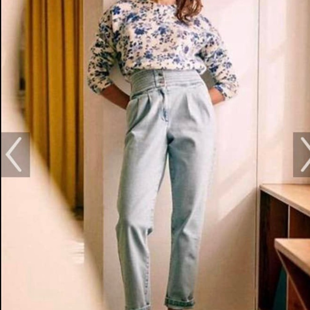 NWT Sezane Sidney jeans size 36 in blue snow